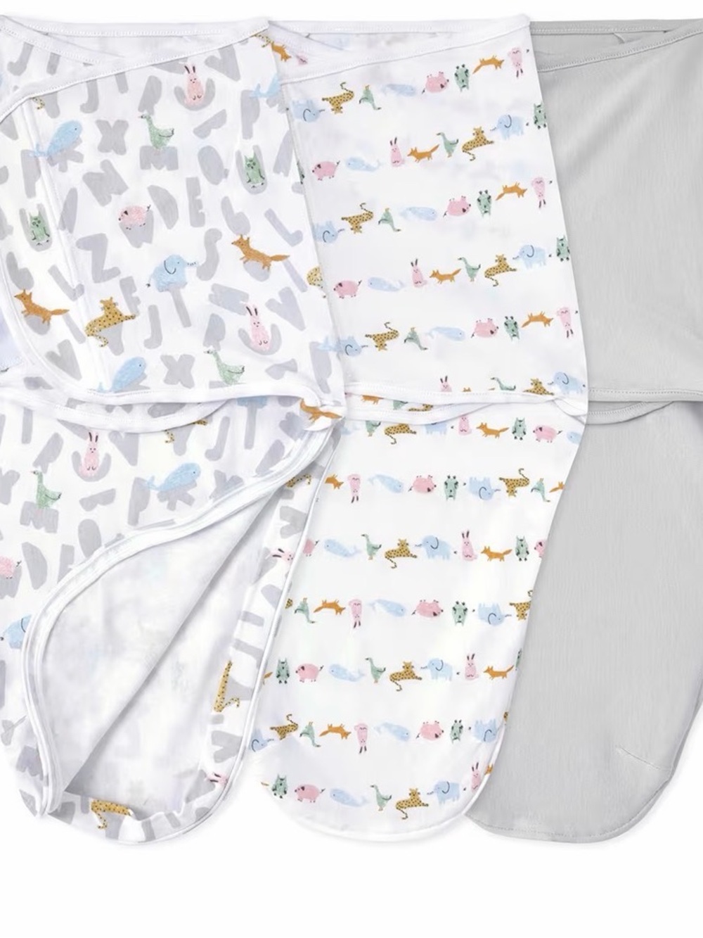 Aden + Anais Essentials Baby Swaddle Set with Animal & Alphabet
